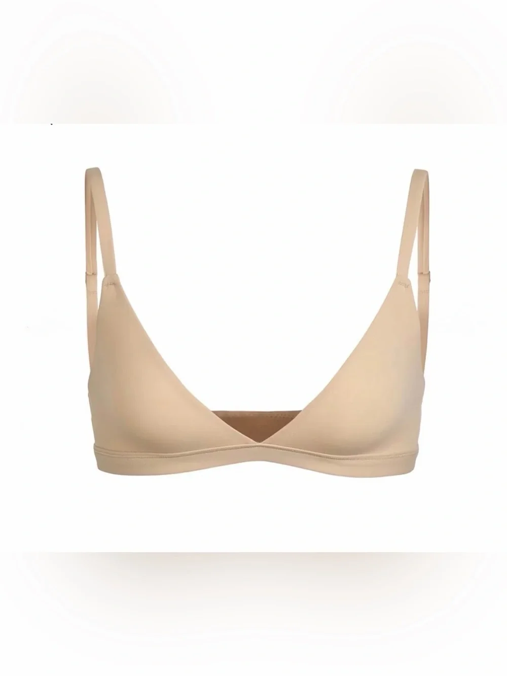 NWT SKIMS Fits Everybody Triangle Bralette Size Small Clay Ultra Soft Stretch